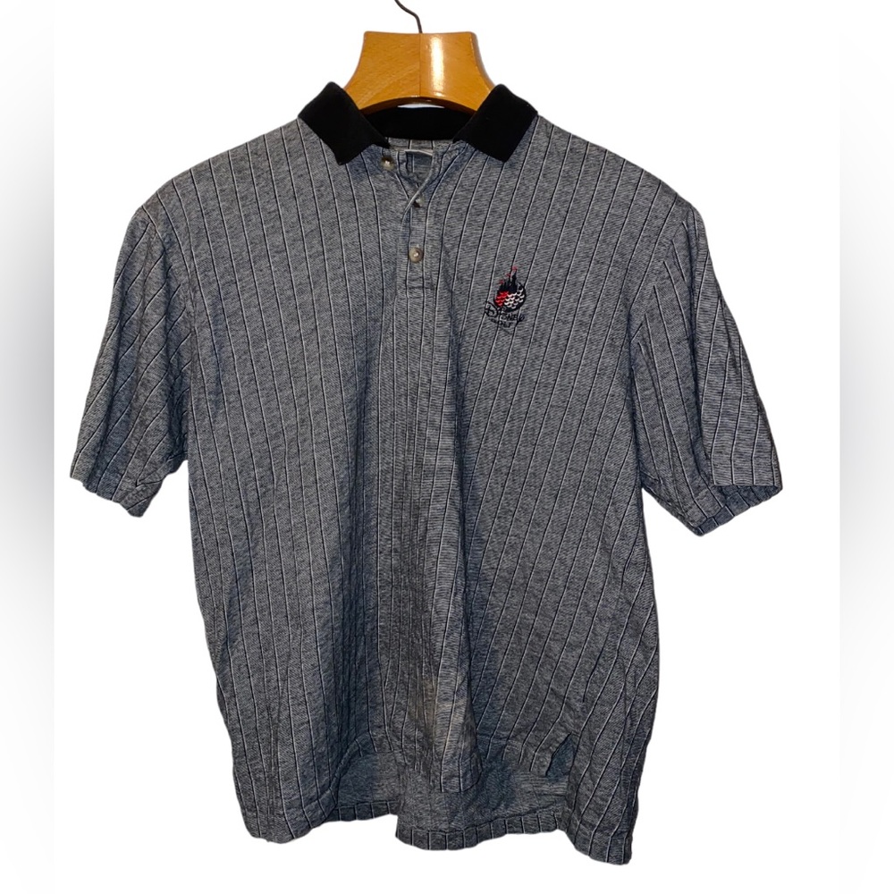 Vintage Walt Disney World Men's Disney Golf Embroidered Polo Shirt Gray medium